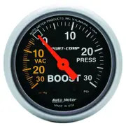 Auto Meter Sport-Comp Series Boost/Vacuum Gauge 2-1/16" Mechanical 30 psi AU3303