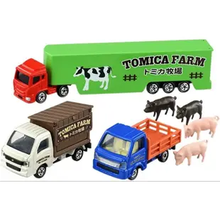 【TOMICA】 正版 多美 合金小汽車 農場小豬運輸車 3車入 套組 角落生物車組 TAKARA TOMY優惠650
