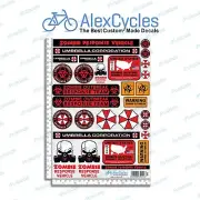 Body Axial SCX10 Wraith Crawler RC R/C 1:10 Scale ZOMBIE Decals Stickers Set