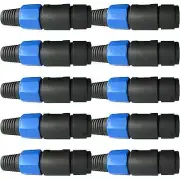 10 pack 2p conductor pole jack speakon compatible speaker cable plug connector