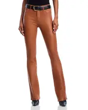 L'Agence Selma High Rise Sleek Baby Bootcut Jeans in Cognac Coated