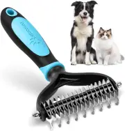 MIU COLOR® Pet Grooming Undercoat Rake Comb Dematting Tool, TPE + PP, 11 Teet...