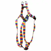 Yellow Dog Design Rainbow Chevron Step-in Dog Harness, X-Small-3/8 Wide and fits