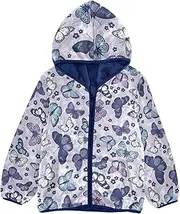 [Caihoyu] Girls Sherpa Lined Hoodie Toddler Boy Zip Up Jacket Toddler Boy Outerwear, 蓝色, 8 Years