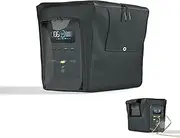 XCZ Portable Power Station Cover with Heat Dissipation Window and Storage Bag. Suitable for Delta 2 Power Station, Heavy-Duty Protective Cover, Black, only Cover
