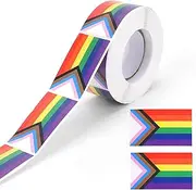 500 Pieces Pride Stickers, Gay Pride Flag Sticker Rectangle LGBTQ Stickers Roll Pack Rainbow Pride Car Decal Pride Bumper Sticker 2 x 1.2 inch