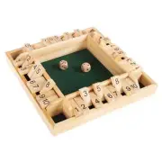 Hey Play 80-HCH-SHUT4 Shut The Box Game-Classic 10 Number Wooden Set with Dic...