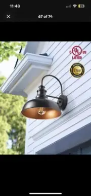 VIANIS Barn Lights Outdoor Dusk to Dawn, Farmhouse Outdoor Lighting Black