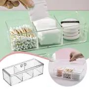 Acrylic Transparency Food Storage Box Stackable 3 Grids Tea Bag Organizer New