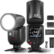 NEEWER Z2-C 2.4g TTL HSS 1/8000s Round Flash Light Speedlite for Canon Camera