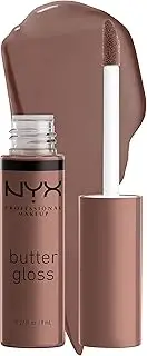 NYX PROFESSIONAL MAKEUP Butter Gloss Brown Sugar, Non-Sticky Lip Gloss - Cinnamon Roll (Grey Brown)