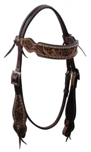 Cody Pro Flower Tooled Headstall, Full