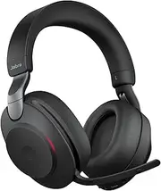 Jabra Evolve2 85 Wireless Stereo Headset Active Noise Cancelling USB A Booster UC Cert Over Ear Bluetooth Headphones with Boom Mic - Stunning Audio - ClearVoice for Crystal Clear Calls 37hr Music Time