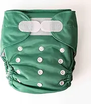 Monarch Ultimate Wipeable Cloth Nappy with Hook and Loop Closure, Green