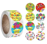 Happy Birthday Stickers 50pc Kids Party Scrapbooking Cards Seals Labels Presents