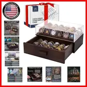 Versatile Challenge Coin Holder - Large Display Case for Military Memorabilia