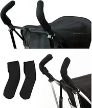 SHOWERORO Elastic Stroller Handle Covers for Umbrella Strollers Carriage Grip Cover Portable for Travel Hook Loop Closure