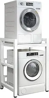 Adjustable Height Dryer Stand - Portable Stacking Kit for Washing Machine and Tumble Dryer - Over Washing Machine Storage Rack Unit - Max Load 400KG