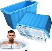 2P Extra Large Ice Block Molds for Ice Bath Tub Cold Plunge Accessories Water Chiller,12LB Large Silicone Ice Cube Molds Big Ice Tray for Coolers,Cold Water Therapy Ice Bath Cold Plunge Accessories