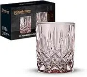 Nachtmann Noblesse Whisky Tumbler, Rose – Elegant Crystal Glassware for Fine Whiskies & Cocktails – Classic Cut Design Adds Luxury to Any Bar – 295 ml Capacity (Pack of 2)