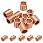 10pcs 1/4"/ 6mm Wire Rope Stop Sleeve Copper Crimping Loop Sleeve End Gold