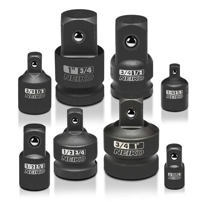 Neiko 30223A 8 Pc Impact Socket Adapter Set, Standard Sae Size, Cr-v S