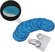 OFFIGAM 1 Set Round Nail Art Stamping Plates with Template and Stamp Durable Nail Printing for Easy Manicure Portable Design for Parties and Costumes
