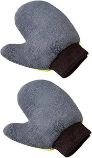 MAGICLULU 1Pair Auto Car Washing Gloves Coral Fleece Mitts for Scratch Exterior Care Multi Purpose Cleaning for Vehicles and Home Effortless Dusting and Detailing