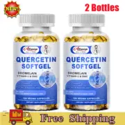 120*2 Quercetin 1000mg with Bromelain Zinc Softgel Boost Immunity Antioxidant
