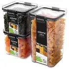 Food Storage Containers with Airtight Lids, for Kitchen or Pantry Organizatio...