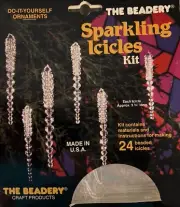 The Beadery Craft Kit 4763 Christmas SPARKLING ICICLES Ornaments makes 24