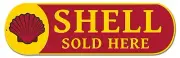 SHELL SOLD HERE CLAM LOGO SHELL 27" HEAVY DUTY USA MADE METAL ADVERTISING SIGN