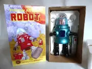 2005 PAPA SAN TOYS 8” PISTON ACTION REMOTE CONTROL TIN ROBOT (NEW) LE #199/240