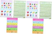 MAGICLULU 2pcs Learning English Wall Map Preschool Boys and Girls Educational Chart Material Easy to Recognize Numbers