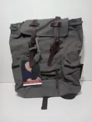 Greg Norman Refined Traveler Gray Canvas Backpack Brand New
