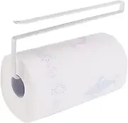 Kitchen Paper Towel Roll Holder - Cabinet Cupboard Under Shelf Storage Paper Towel Roll Holder Dispenser Napkins Storage Rack (White)