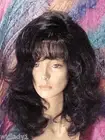 SIN CITY WIGS MID LENGTH BLACK BEAUTY WAVY WAVES NATURAL BANGS BODY PRETTY HAIR