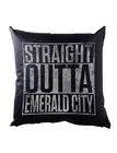 Straight Outta Emerald City Cushion Pillow The Wizard Scarecrow Of Os Oz Fun