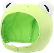 [FELTECHELECTR] Green Frog Hat 1pc Frog Hood Hat Cloth Cartoon Props Frog Costume Plush Hat