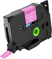 NineLeaf 1PK White on Berry Pink 12mm 5m Laminated Label Tape Compatible for Brother TZE-MQP35 TZ-MQP35 TZMQP35 TZEMQP35 for PT-P750W P700 H100 D400 D600 D210 D200 Printer