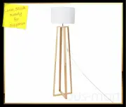 NEW Boston Floor Lamp Lounge Study Office Bedroom Fabric Shade Modern Home Decor
