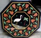 24 Inches Marble Coffee Table Top Antique Design Inlay Work Lawn Table for Hotel