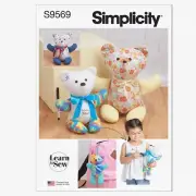 MemoryMate Bear: Autograph Plush Sewing Kit, Code S9569, Sizes S-M-L, Multicolor
