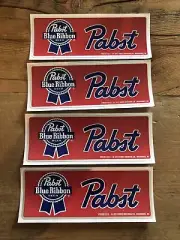 PBR Pabst Blue Ribbon Beer Logo 1.5 X 4”Premium Vinyl Sticker Decal 4 Pack!