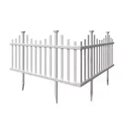 Zippity Outdoor Products Madison No-Dig Vinyl Garden Picket Fence Panel Kit