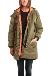 Rag & Bone V5820 Women's Army Green Bullett Jacket Size 44