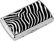 [ARKCHIU] Cigarette Case Copper, Double Sided Spring Clip Open Cigarette Case, Regular Size Black,One Size