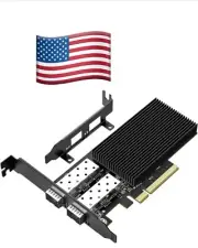 10Gb Dual LAN SFP PCI-e Network Card, Intel 82599(X520-DA2) Controller, NICGIGA