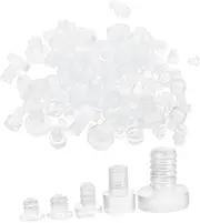 Luxshiny 75pcs Clear Glass Table Top Bumpers Soft Stem Anti-Skid Pads for Furniture Cabinet Door Bumpers Cushioning Protective Silicone Pads Multiple