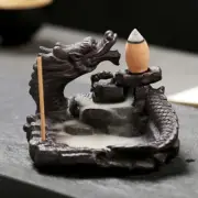 Ceramic Dragon Smoke Waterfall-Backflow Incense Burner Censer Cone Incenses Home
